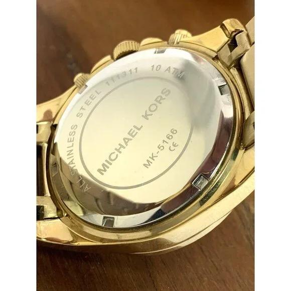 Michael Kors Women's Watch MK5166 Blair Quartz Chronograph Gold Steel 39mm - Picture 6 of 14